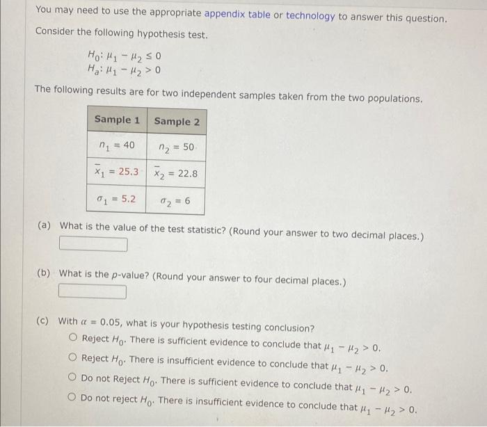 Solved You may need to use the appropriate appendix table or | Chegg.com