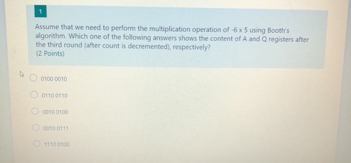 Solved Assume that we need to perform the multiplication | Chegg.com