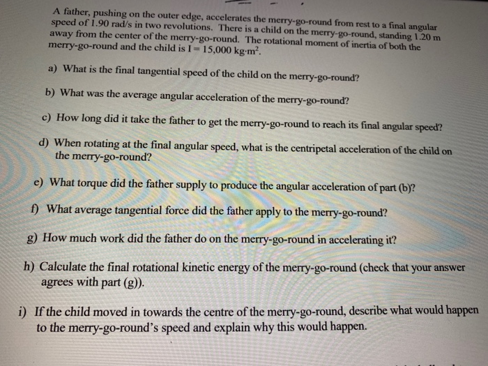 Solved 1/3 1. A children's playground merry-go-round | Chegg.com
