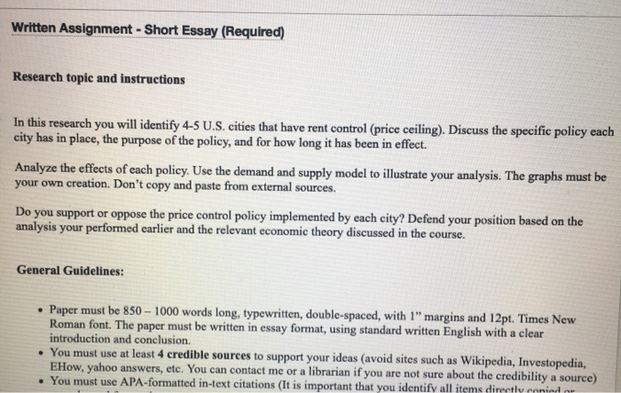 I Need The Demand And Supply Model To Illustrate Chegg Com