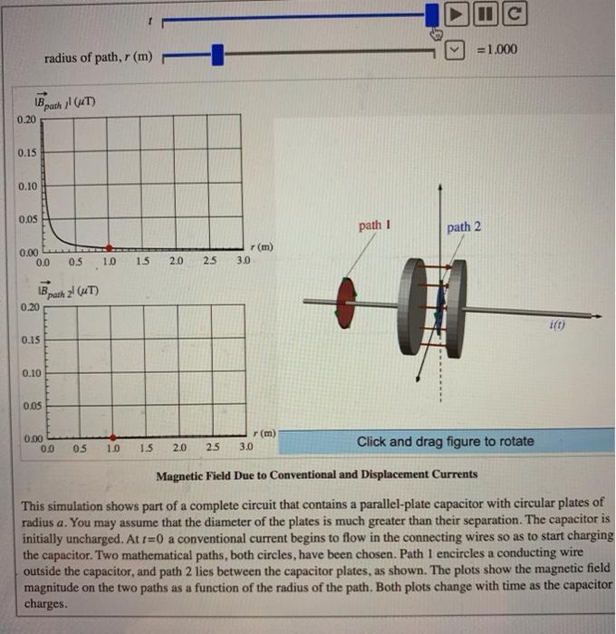 Solved Interactive Exercises 32.03: Displacement Current The | Chegg.com