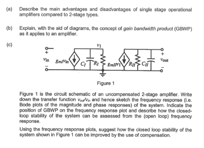 (a) Describe the main advantages and disadvantages of