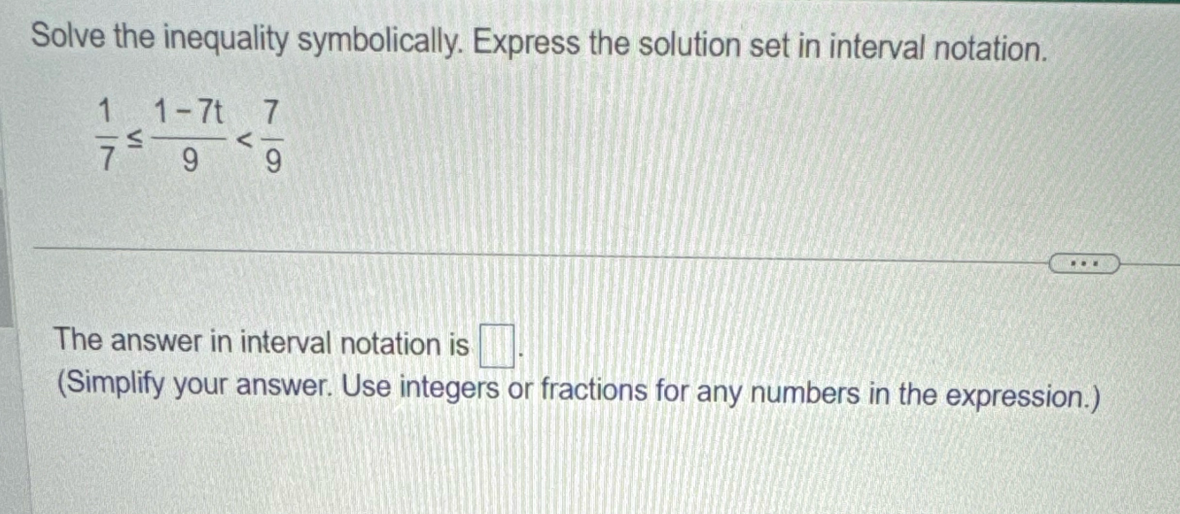 Solved Solve the inequality symbolically. Express the | Chegg.com