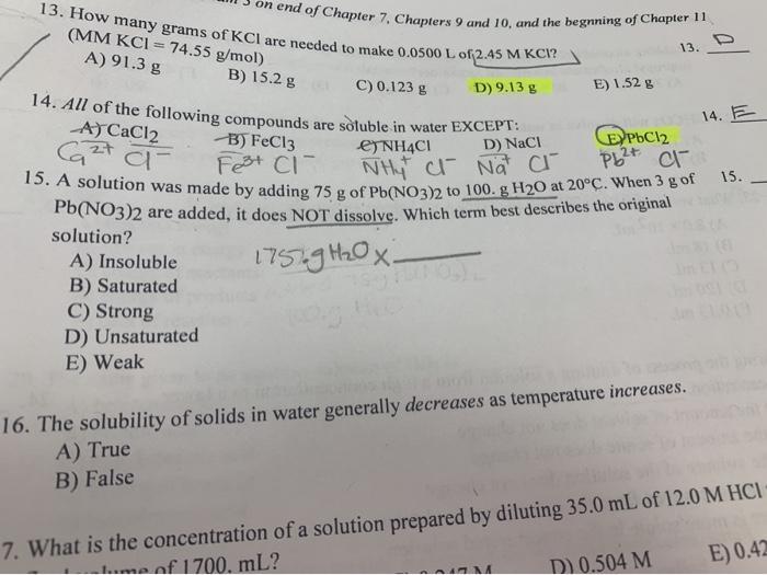 Solved please help solve number #15. it would be helpful if | Chegg.com