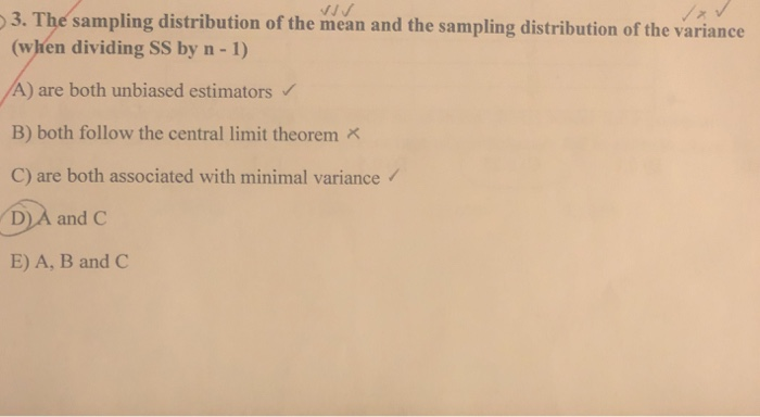 Solved 3. The sampling distribution of the mean and the | Chegg.com