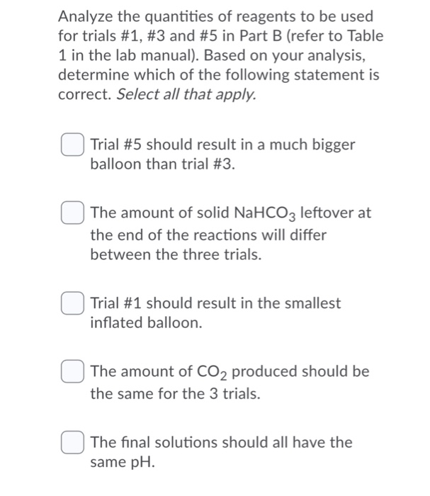 Solved In Part B of the procedure, you will observe what | Chegg.com