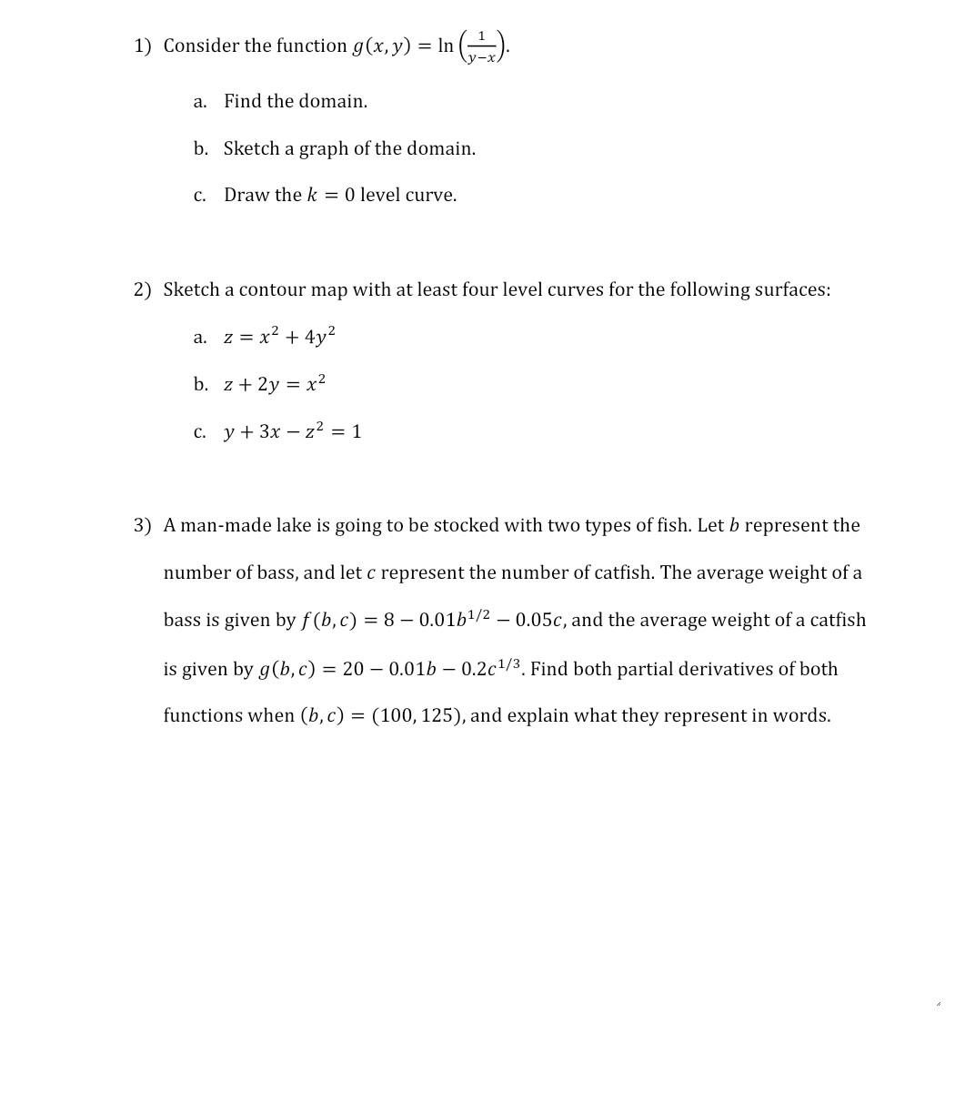 1 Consider The Function G X Y In A Find Chegg Com