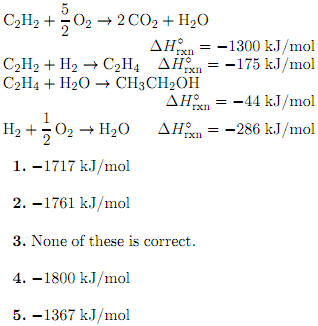 Solved Calculate the reaction enthalpy for the combustion of