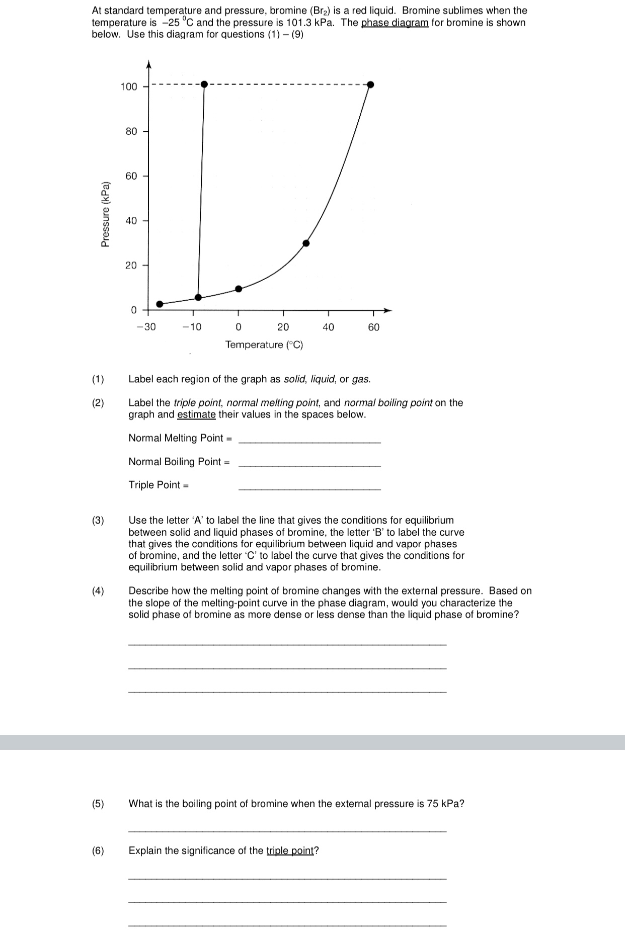 Solved At standard temperature and pressure, bromine (Br2)