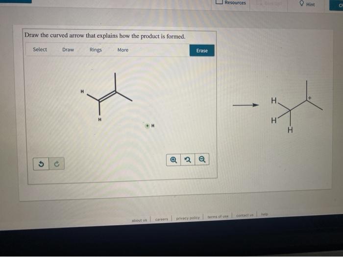 Solved Resources Hint C Draw the curved arrow that explains | Chegg.com