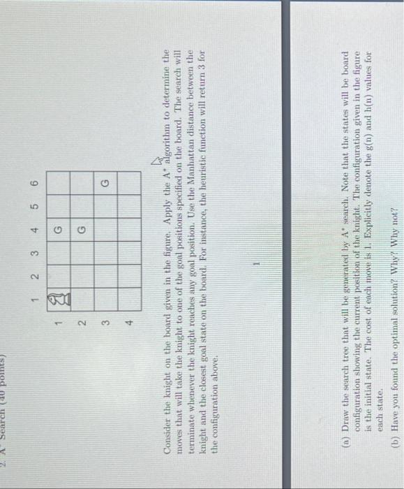 Solved (a) Assume you are given an N * N chessboard with