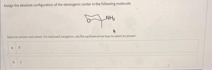 Solved Assign the absolute configuration of the stereogenic | Chegg.com
