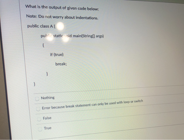 Solved What is the output of given code below: Note: Do not | Chegg.com