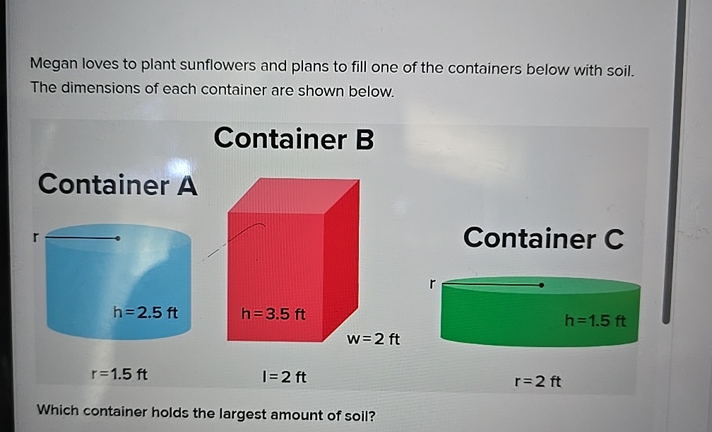 Solved Megan Loves To Plant Sunflowers And Plans To Fill One | Chegg.com