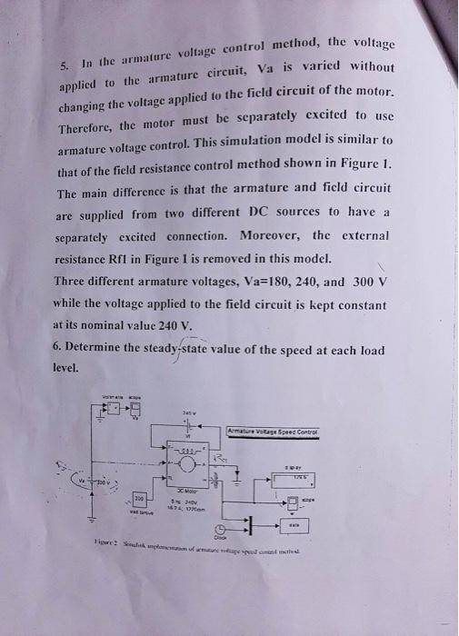 exp. 1 DC Motor Speed Control Methods Using | Chegg.com