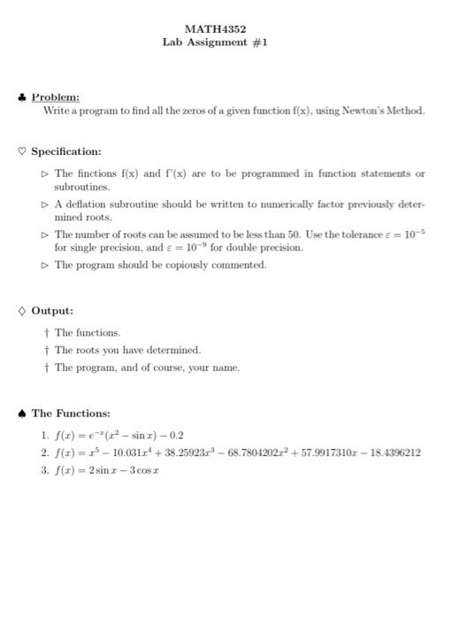 Solved i need help with this numerical analysis lab.i need | Chegg.com