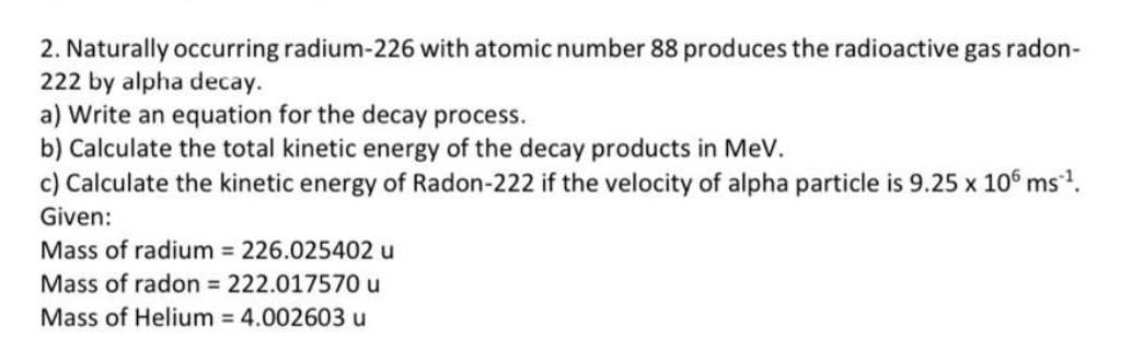 Radium atomic model