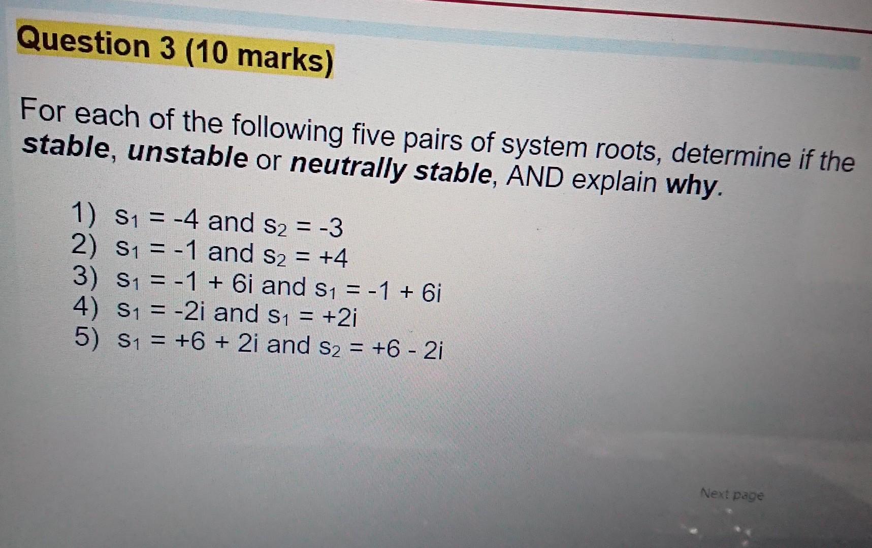 Solved Question 3 10 Marks For Each Of The Following Five