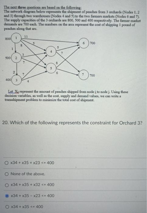 Solved The next three questions are based on the following: | Chegg.com