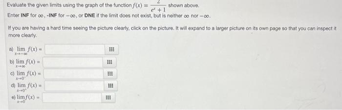 Solved Evaluate the given limits using the graph of the | Chegg.com