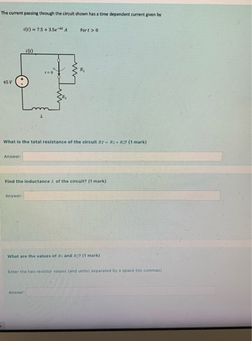 Solved The current passing through the circult shown has a | Chegg.com