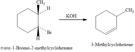 Solved Trans 1 Bromo 2 Methylcyclohexane Yields The Non Zaitsev E Chegg Com