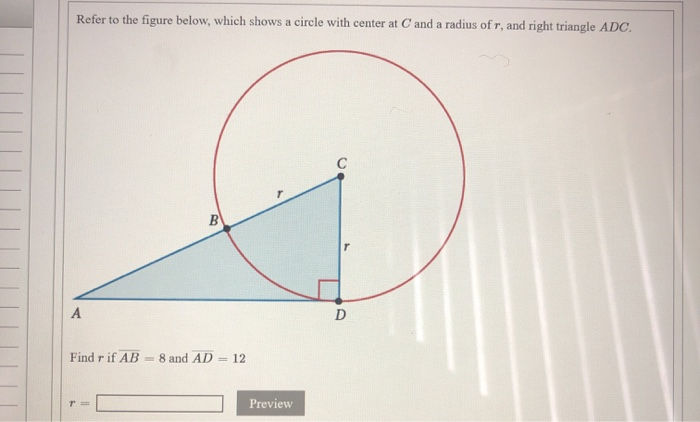 Solved Refer To The Figure Below, Which Shows A Circle With | Chegg.com