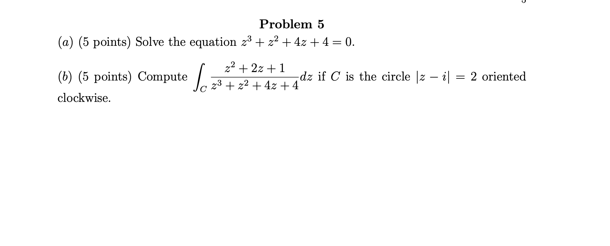 Solved Problem 5(a) (5 ﻿points) ﻿Solve the equation | Chegg.com
