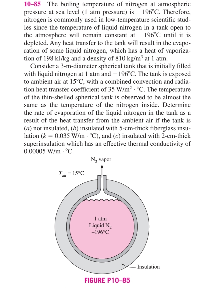 Solved 10-85 ﻿The boiling temperature of nitrogen at | Chegg.com