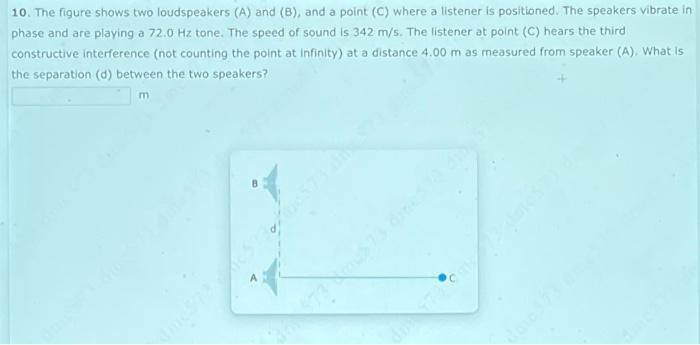 [solved] 10 The Figure Shows Two Loudspeakers A A