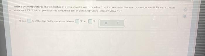 Solved What's the temperature? The temperature in a certain | Chegg.com