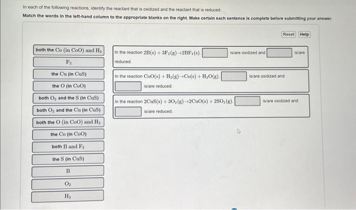 Solved In Each Of The Following Reactions, Identify The | Chegg.com