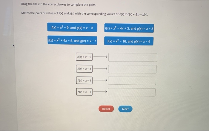 Drag The Tiles To The Correct Boxes To Complete The Chegg Com