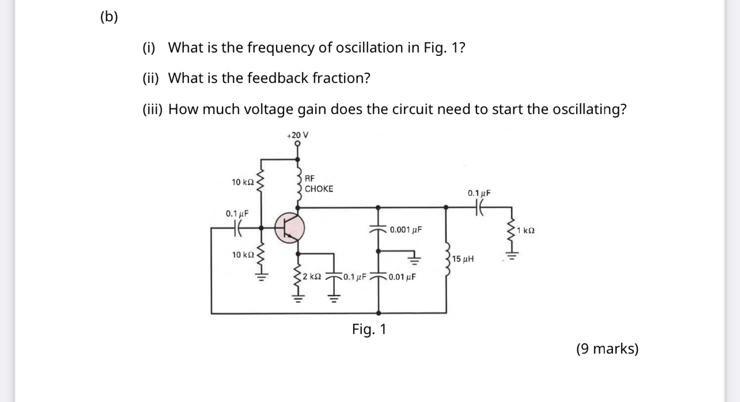 Solved (b) (0) What is the frequency of oscillation in Fig. | Chegg.com
