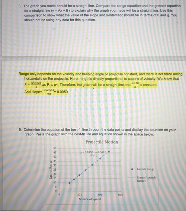 Solved I need help on 8 to discover the y-intercept, and | Chegg.com