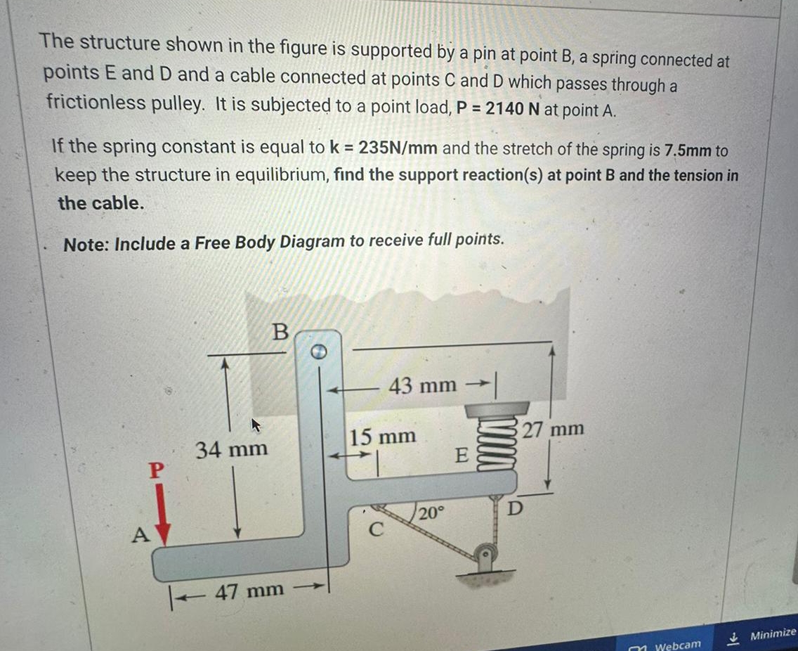 Solved The structure shown in the figure is supported by a | Chegg.com