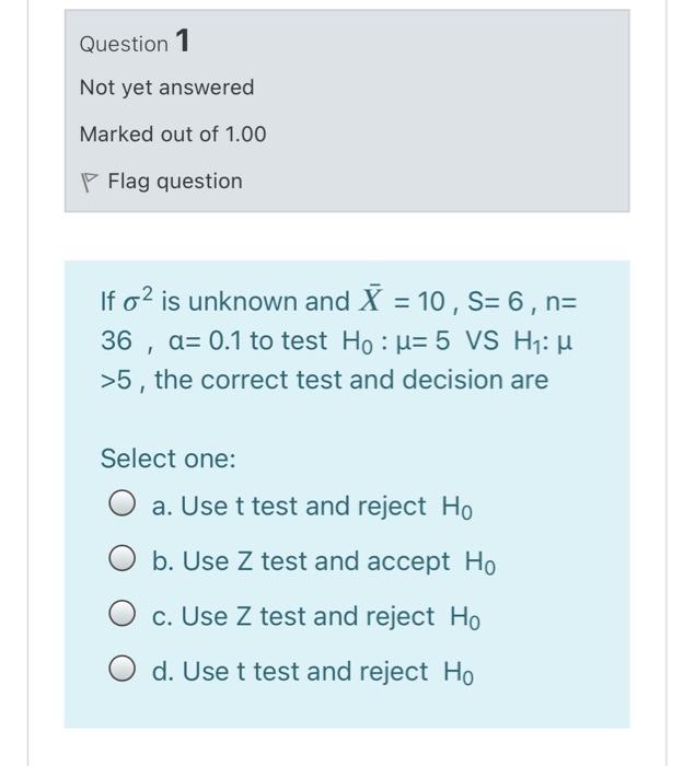 Solved Question 1 Not yet answered Marked out of 1.00 p Flag