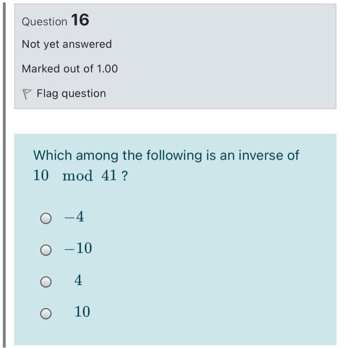 Solved Question 11 Not yet answered Marked out of 1.00 P | Chegg.com