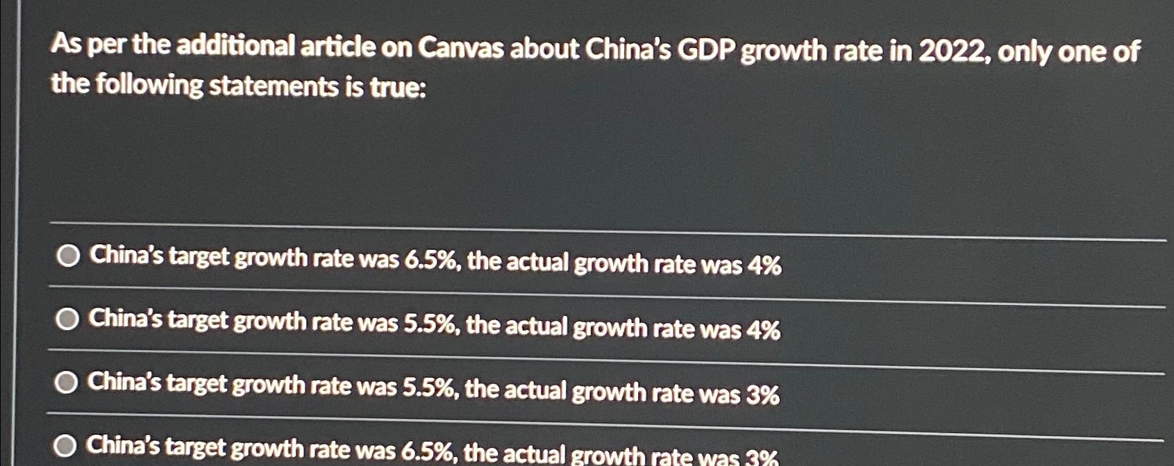 Solved As Per The Additional Article On Canvas About China's | Chegg.com