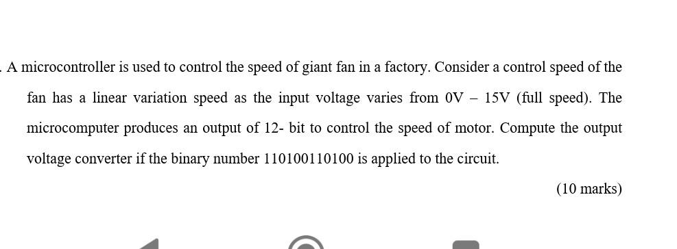 solved-a-microcontroller-is-used-to-control-the-speed-of-chegg