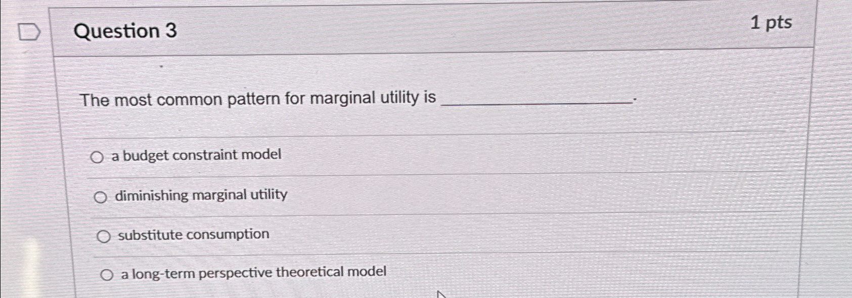 Solved Question 31 ﻿ptsThe most common pattern for marginal | Chegg.com