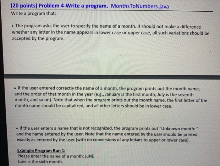 Solved (20 points) Problem 4-Write a program. | Chegg.com