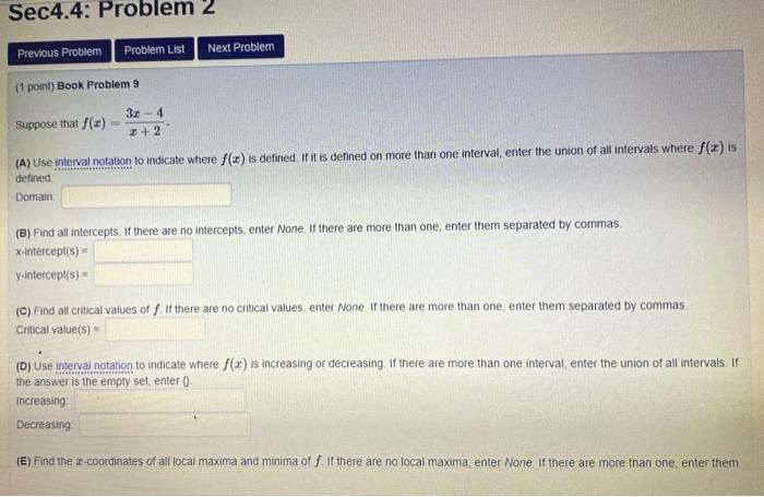 Solved Sec4.4: Problem 2 Previous Problem Problem List Next | Chegg.com