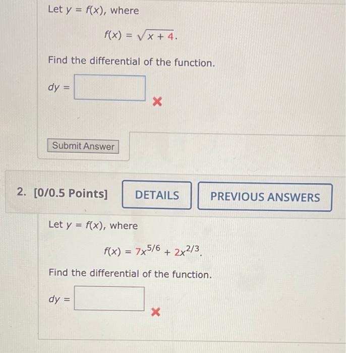 Solved Let Y F X Where F X X 4 Find The