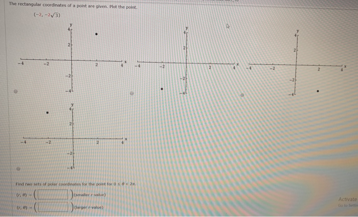 Solved The rectangular coordinates of a point are given. | Chegg.com