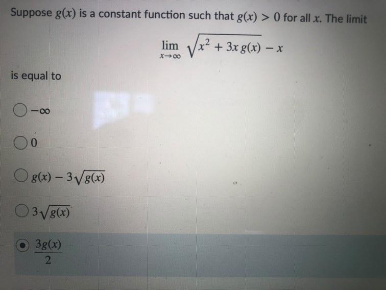 Solved Suppose G X Is A Constant Function Such That G X