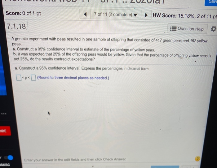 Solved Save Score: 0 of 1 pt 7 of 11 (2 complete) HW Score: | Chegg.com