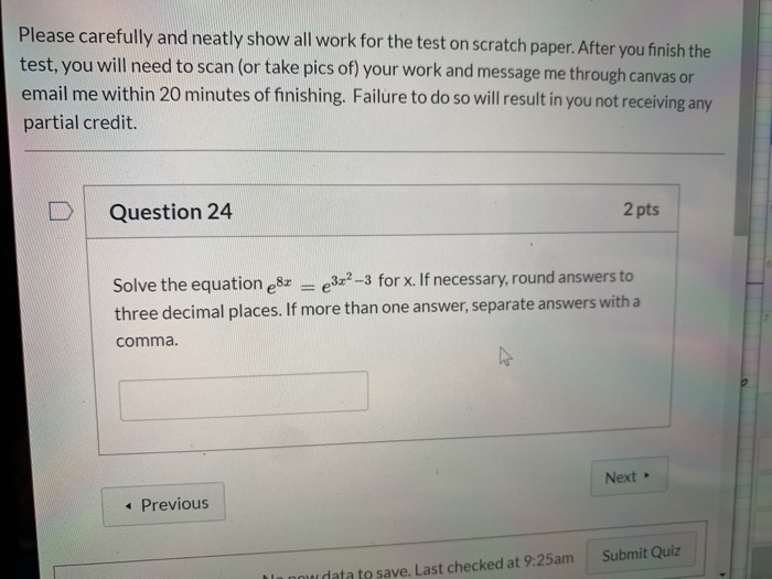 Solved Please carefully and neatly show all work for the | Chegg.com