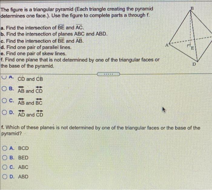 Solved The figure is a triangular pyramid (Each triangle | Chegg.com