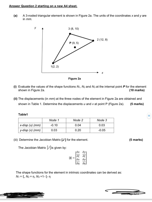 Answer Question 2 Starting On A New Sheet A Chegg Com